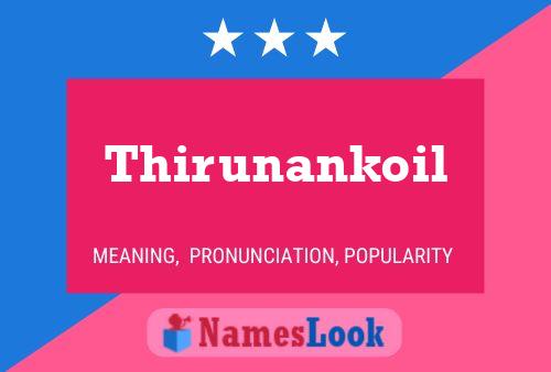 Thirunankoil 名字海报