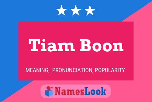 Tiam Boon 名字海报