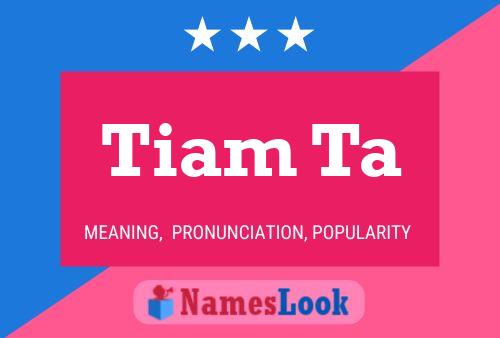 Tiam Ta 名字海报