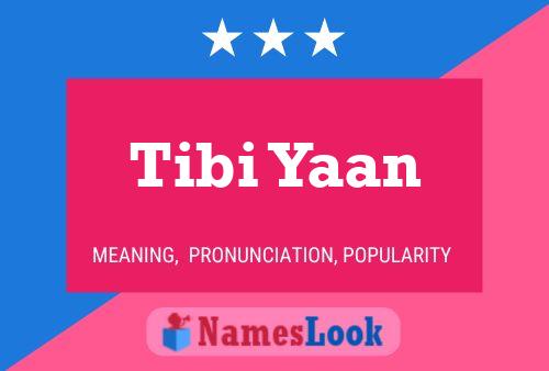 Tibi Yaan 名字海报