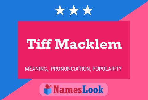 Tiff Macklem 名字海报