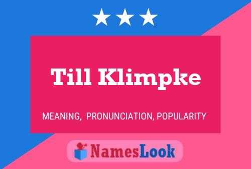 Till Klimpke 名字海报