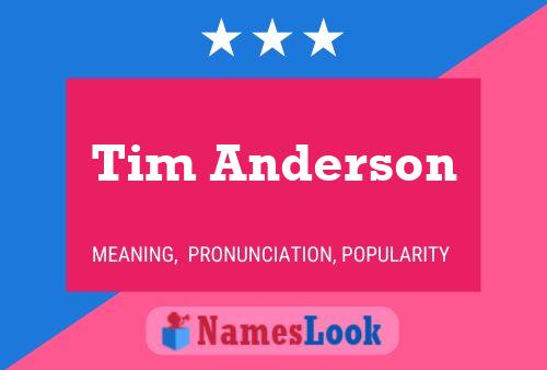 Tim Anderson 名字海报