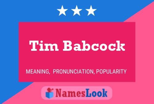 Tim Babcock 名字海报