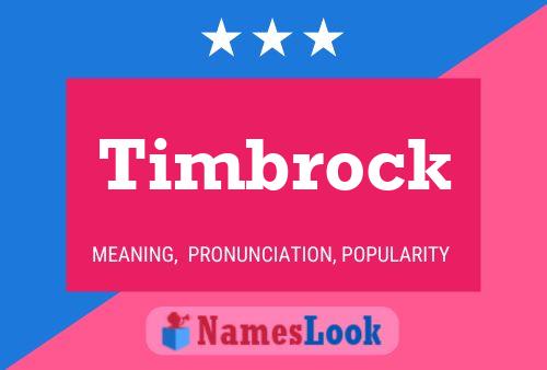 Timbrock 名字海报