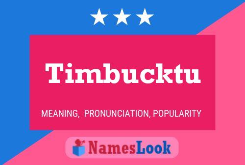 Timbucktu 名字海报