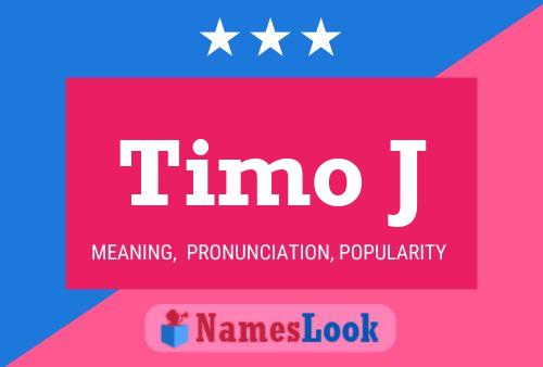 Timo J 名字海报