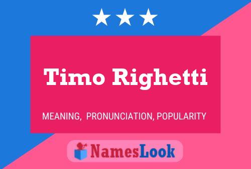 Timo Righetti 名字海报