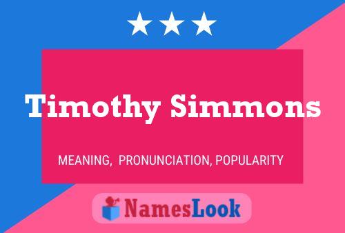 Timothy Simmons 名字海报