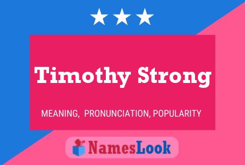 Timothy Strong 名字海报