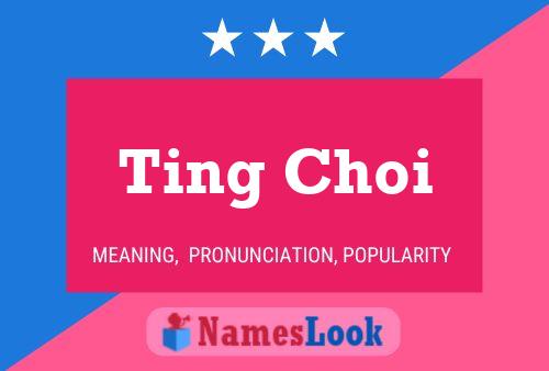 Ting Choi 名字海报