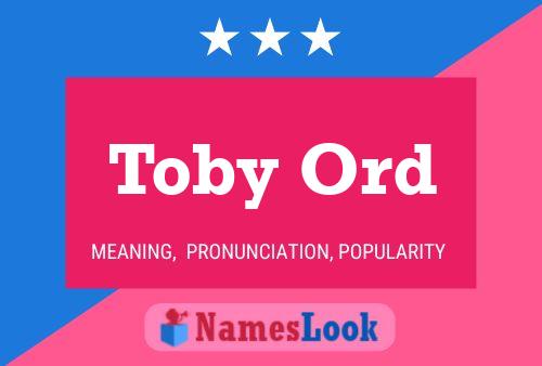 Toby Ord 名字海报