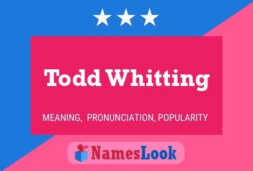 Todd Whitting 名字海报