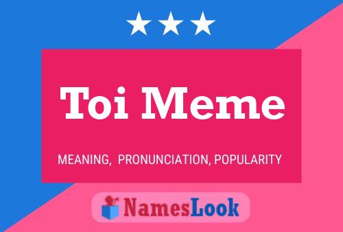 Toi Meme 名字海报