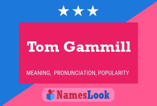 Tom Gammill 名字海报