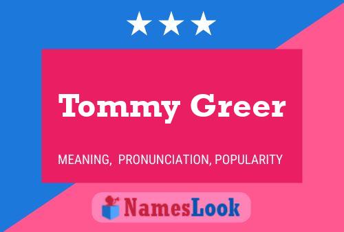 Tommy Greer 名字海报