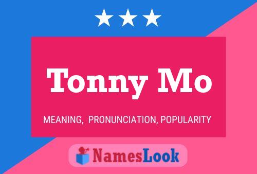 Tonny Mo 名字海报