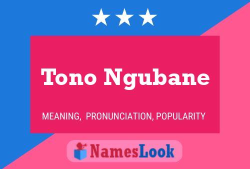 Tono Ngubane 名字海报