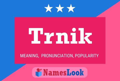 Trnik 名字海报