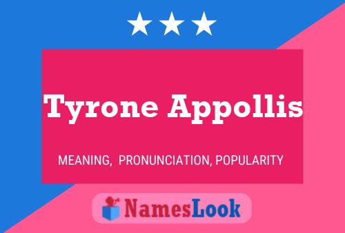 Tyrone Appollis 名字海报