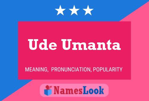 Ude Umanta 名字海报