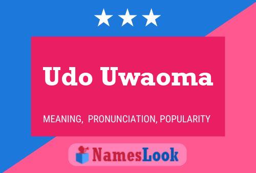 Udo Uwaoma 名字海报