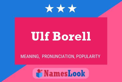 Ulf Borell 名字海报