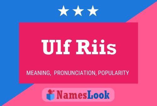 Ulf Riis 名字海报