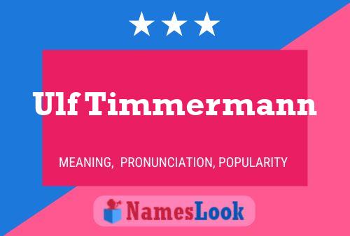 Ulf Timmermann 名字海报