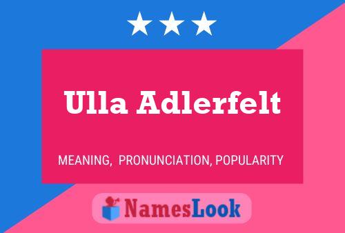 Ulla Adlerfelt 名字海报