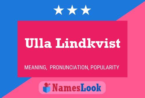 Ulla Lindkvist 名字海报