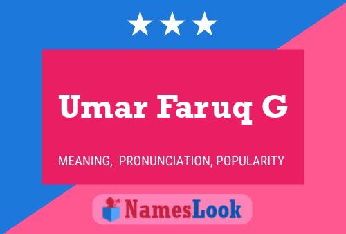 Umar Faruq G 名字海报