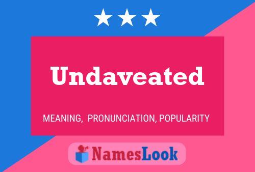 Undaveated 名字海报