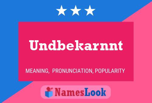 Undbekarnnt 名字海报