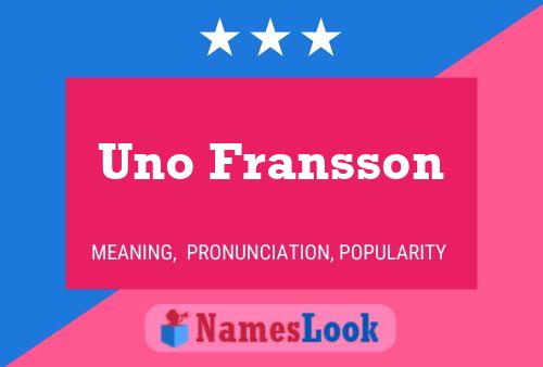 Uno Fransson 名字海报