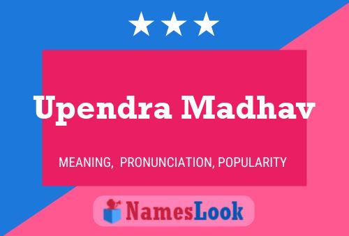 Upendra Madhav 名字海报