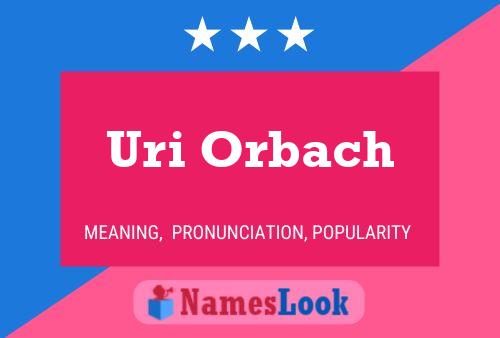 Uri Orbach 名字海报