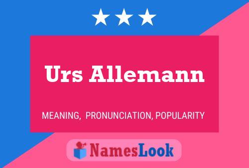 Urs Allemann 名字海报