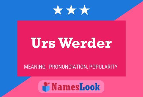 Urs Werder 名字海报