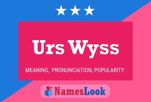 Urs Wyss 名字海报