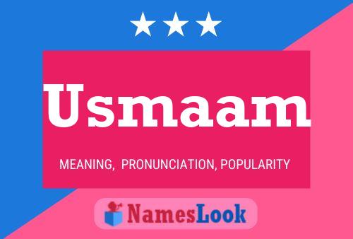 Usmaam 名字海报