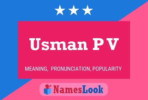 Usman P V 名字海报