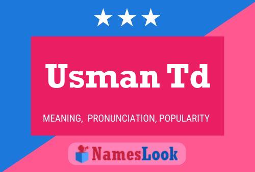 Usman Td 名字海报