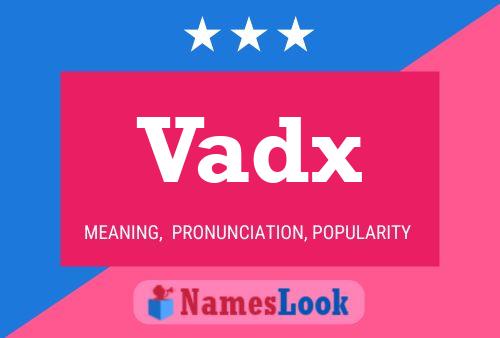 Vadx 名字海报