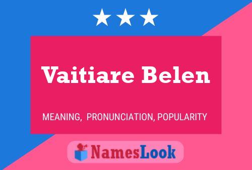 Vaitiare Belen 名字海报