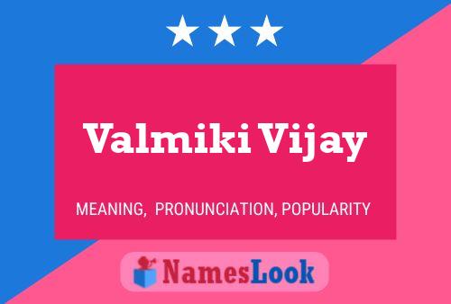 Valmiki Vijay 名字海报