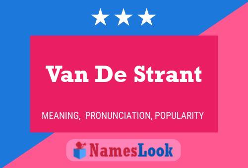 Van De Strant 名字海报