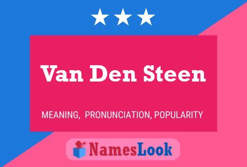 Van Den Steen 名字海报