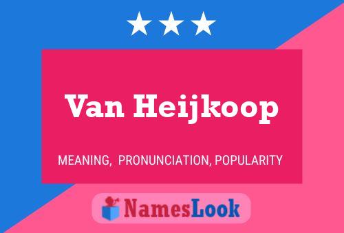 Van Heijkoop 名字海报