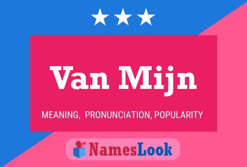 Van Mijn 名字海报